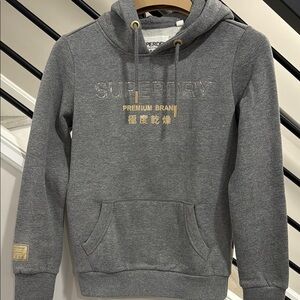 Like nEw! Premium Superdry Gray Women Hoodie